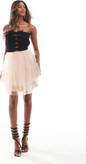 پیراهن tulle mini dress با تور لطیف، پاپیون برجسته و جزئیات ریز — انتخابی فانتزی و شیک برای مهمونیهای خاص ✨