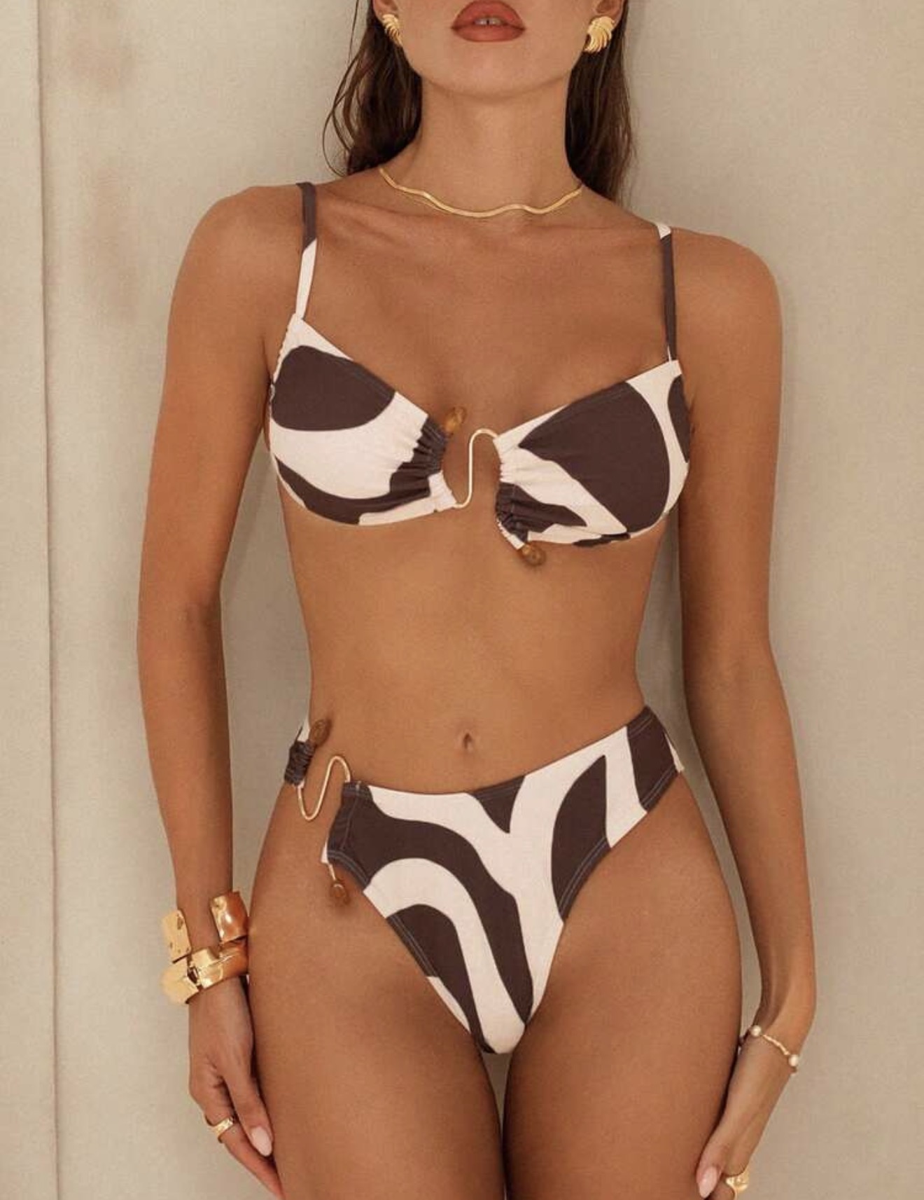 ست بیکینی زنانه Swim Chiccia با تزئین فلزی سایز اسمال