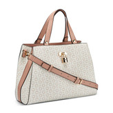 کیف دستی زنانه سفید Guess Factory مدل Satchel