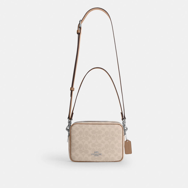 کیف دوشی زنانه کوچ مدل Carey Signature Canvas