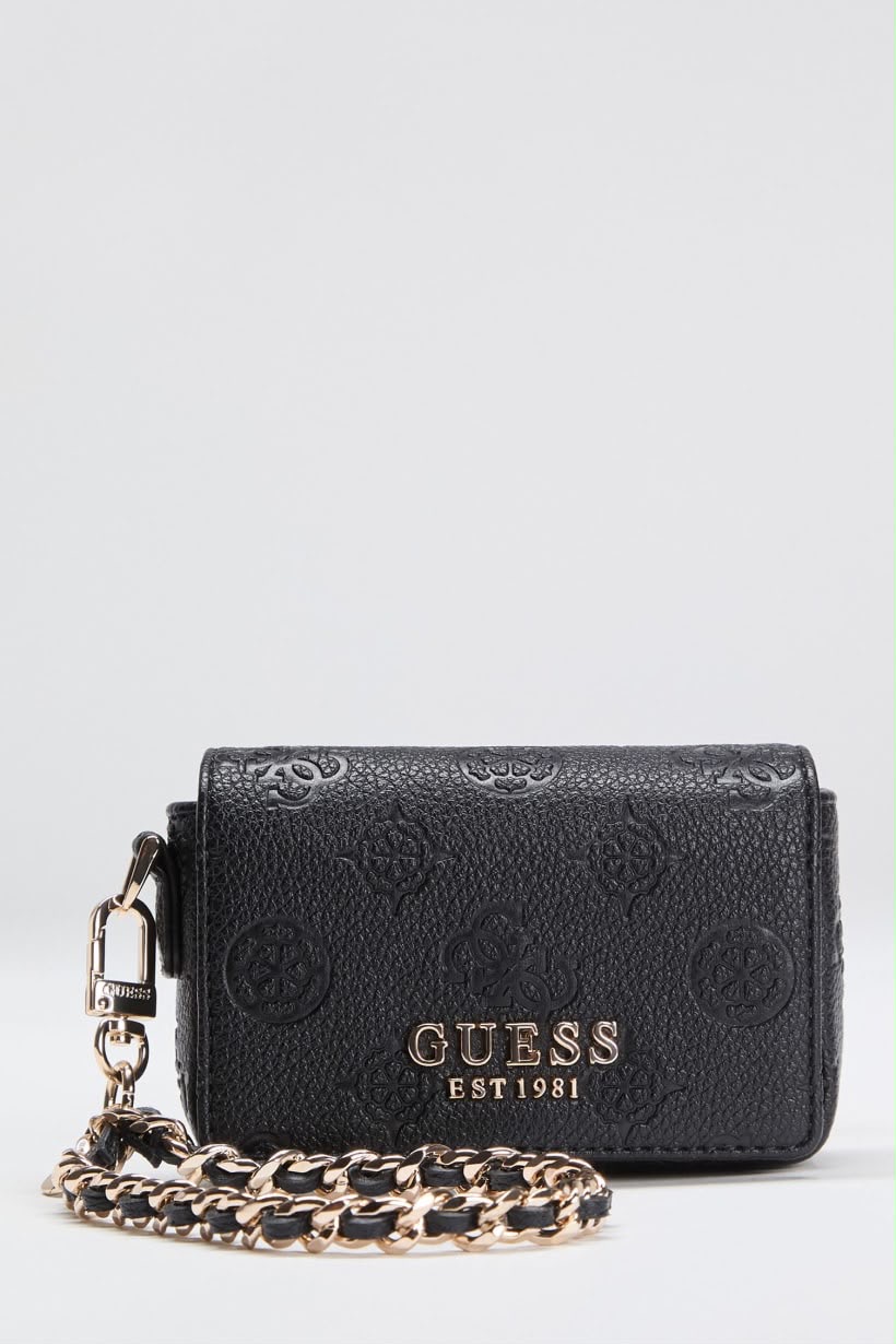 کیف پول مینی با بند مچی زنجیری لوگوی برجسته GUESS
